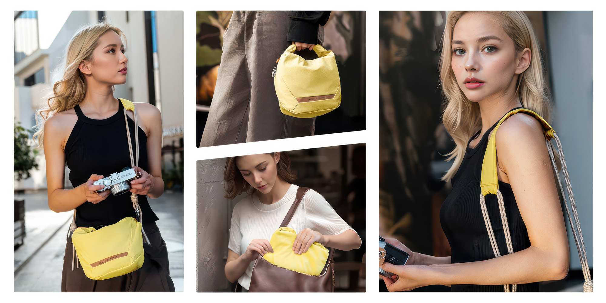 Torba fotograficzna K&F Concept Urban Wander Sling U11 5 l - żółta - Komfort podróżowania z aparatem